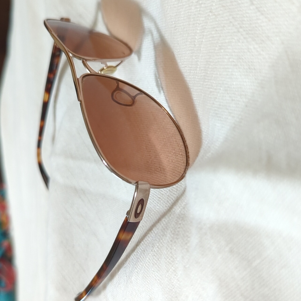 Oakley Rose Gold Feedback Aviator Sunglasses